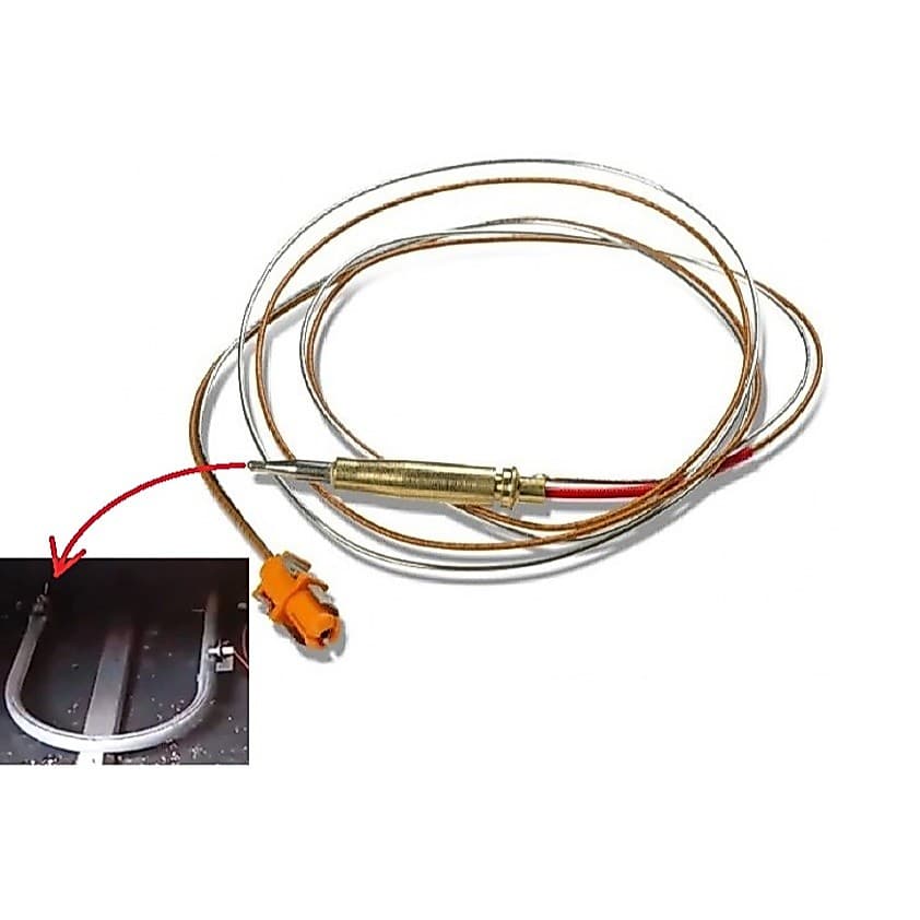 Termopar sensor temperatura p/ válvula  segurança registro gás forno fogão gás conexão coaxial 1,20m 1200mm original