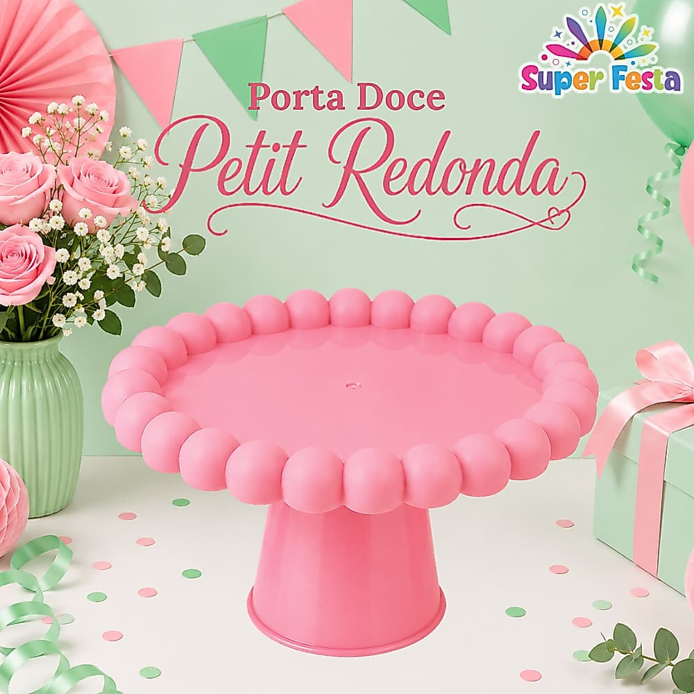 PORTA DOCE PETIT REDONDO 18CM - PARA SUA FESTA