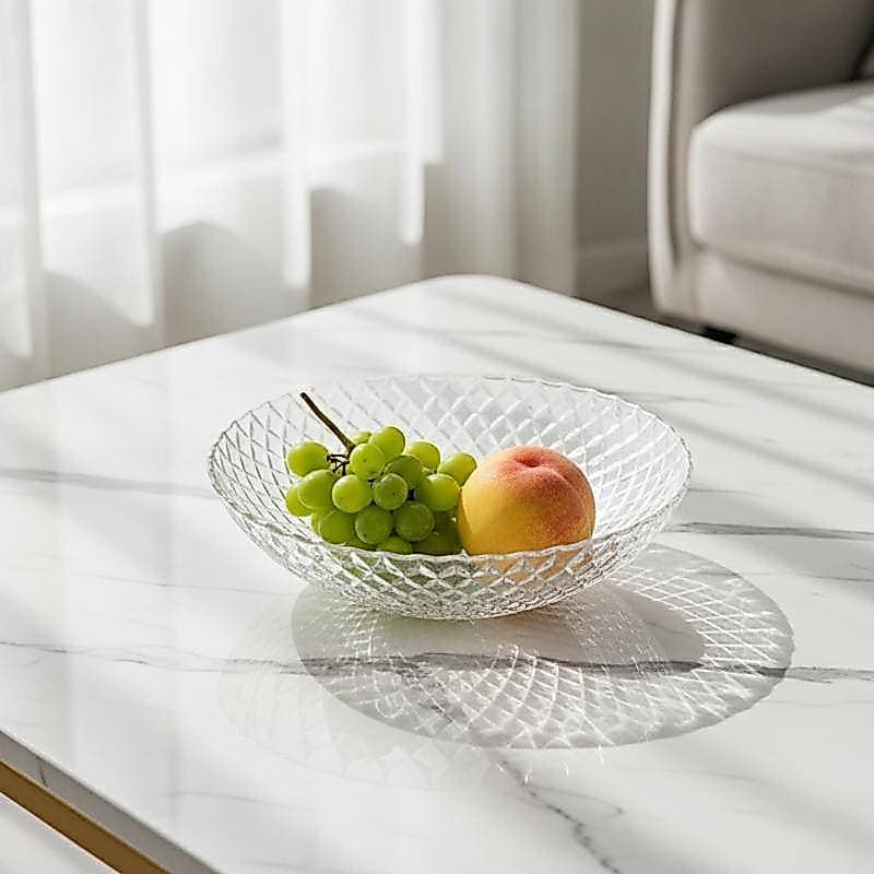 [Bem Casa] Prato De Frutas Transparente Em Forma De Flor , Bandeja De Salada De Sobremesa De Plástico Seguro Para Alimen