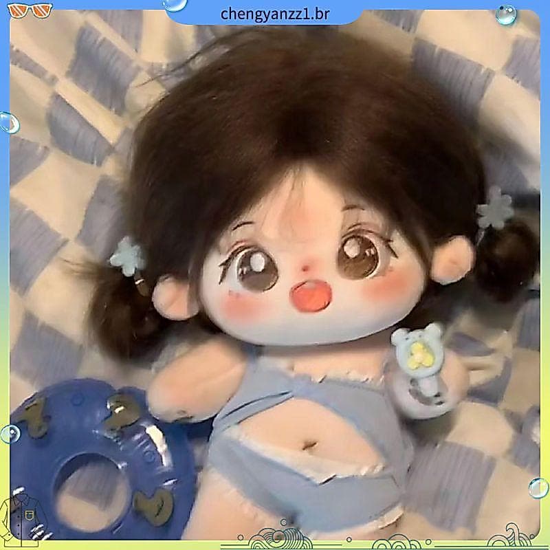 Little Halo Boneca de Algodão Genuíno 20cm Boneca Humanóide Presente Boneca Feminina de Pelúcia Fofa Intercambiáv