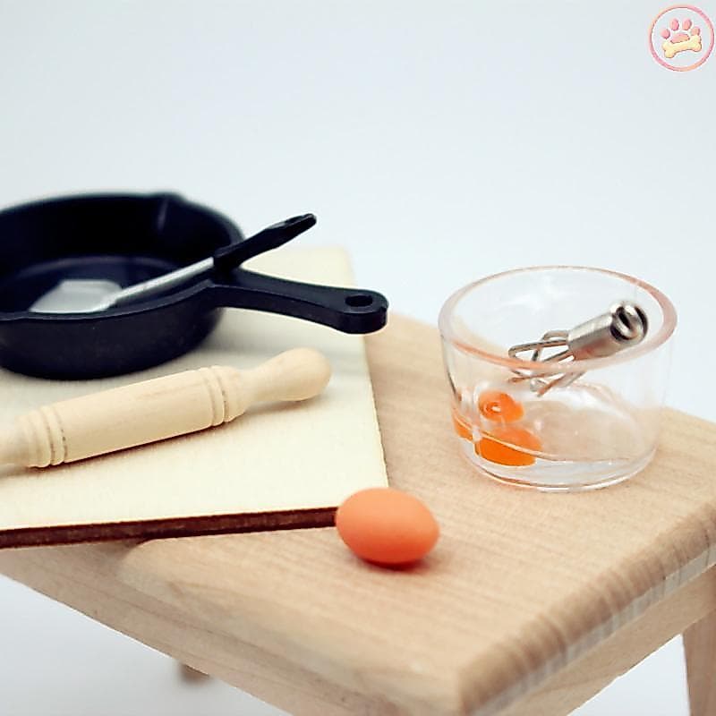 Carro 7 Pçs/set Escala 1 : 12 Casa De Bonecas Em Miniatura Brinquedo Comida Mini Acessórios Cozinha Rolo Frigideira Bate