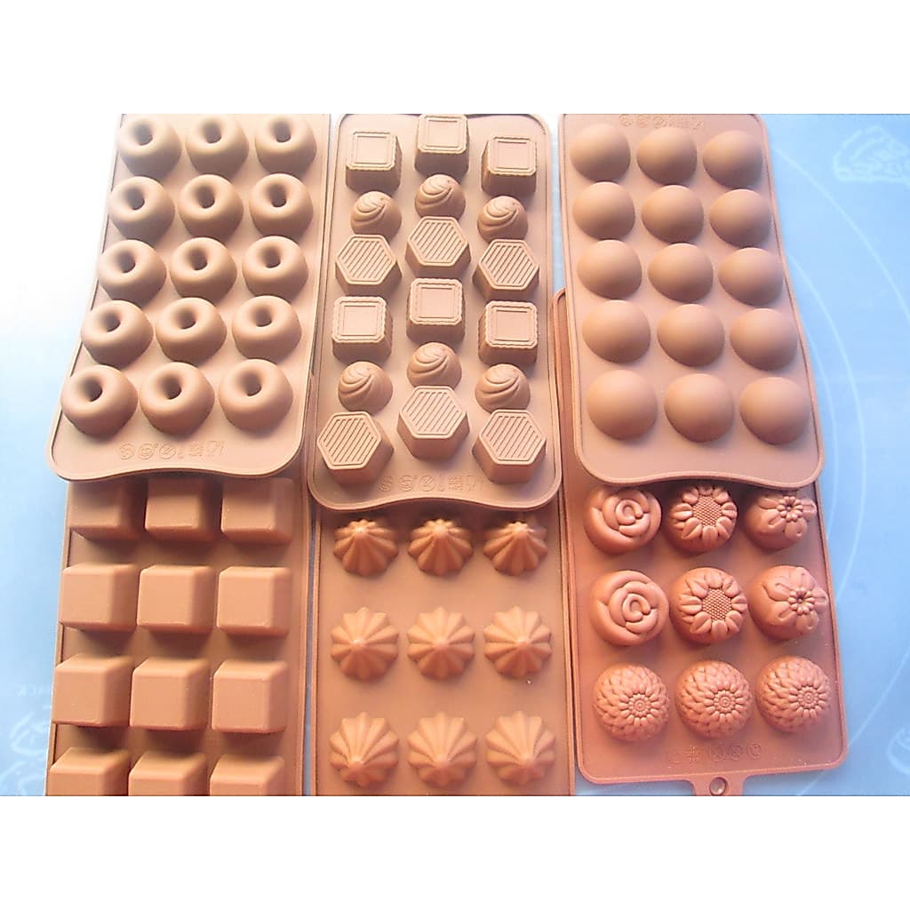 Variedade molde de Chocolate semicírculo Donut merengue pequena flor ferramenta de bolo de Silicone DIY bandeja de gelo