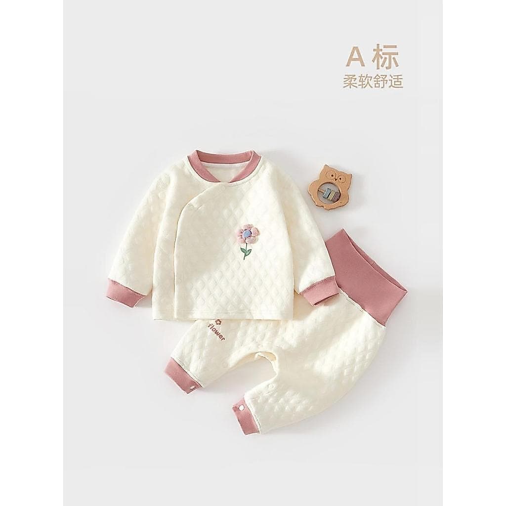 Roupas de bebê outono inverno quente divisão terno das mulheres dos homens outono acolchoado roupas de inverno do bebê p
