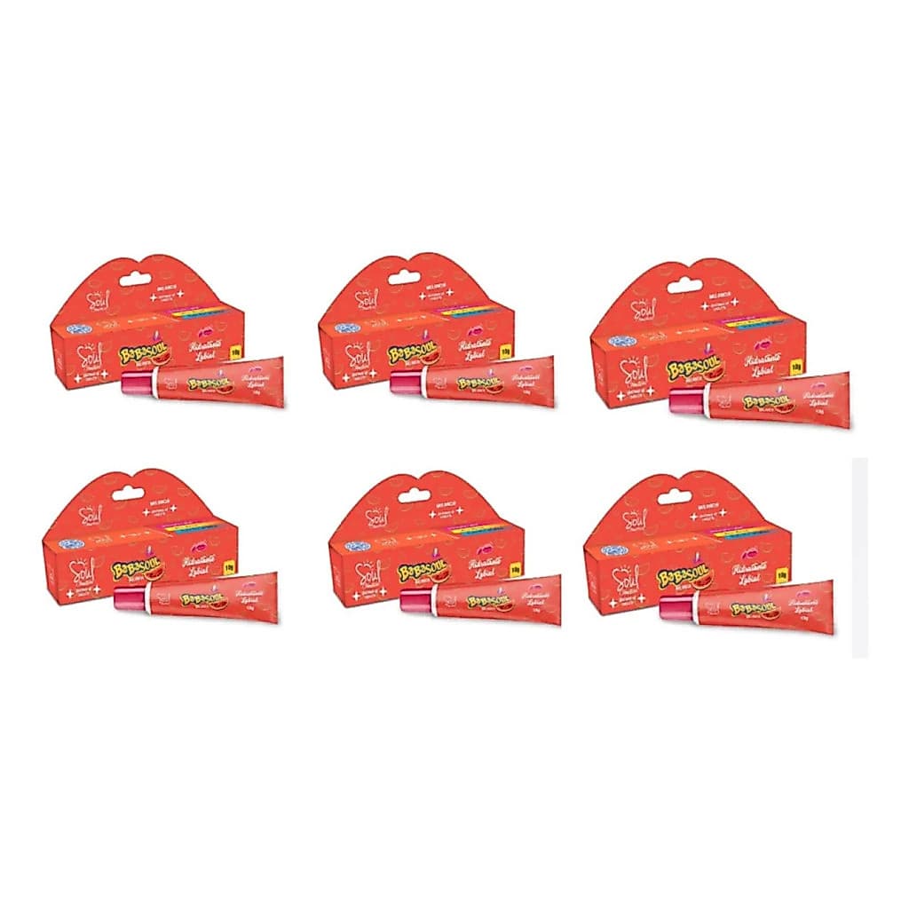 Kit Com 6Un Hidratante Labial Babasoul Melancia 10G