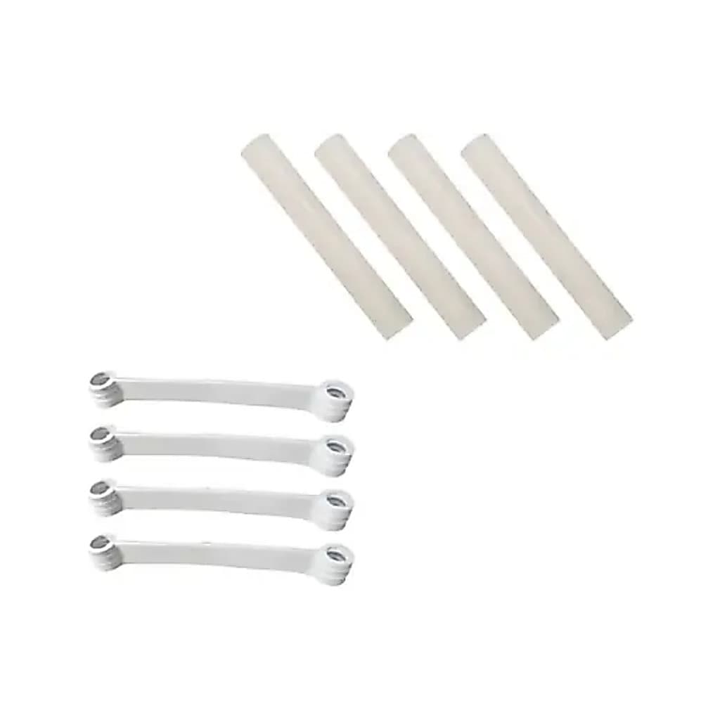 Kit 4 Tirante Branco E 4 Rolete Lavadora Consul E Brastemp