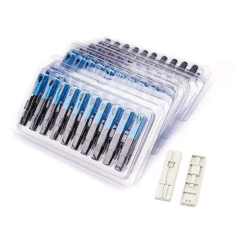 Conector Fast Sc Fibra Azul 50 Unid Promoção + Gabarito