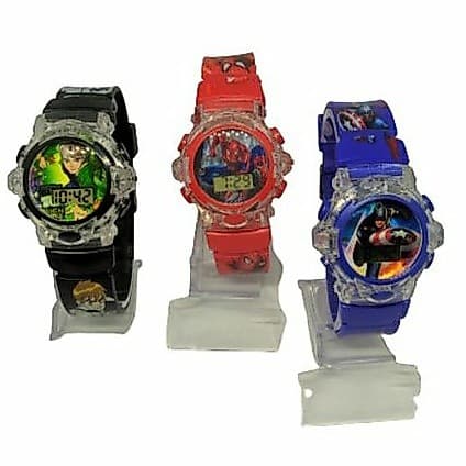Relógios Infantil Super Heróis Disney criança Sports Watch Pisca Led Relógio de Pulso Digital
