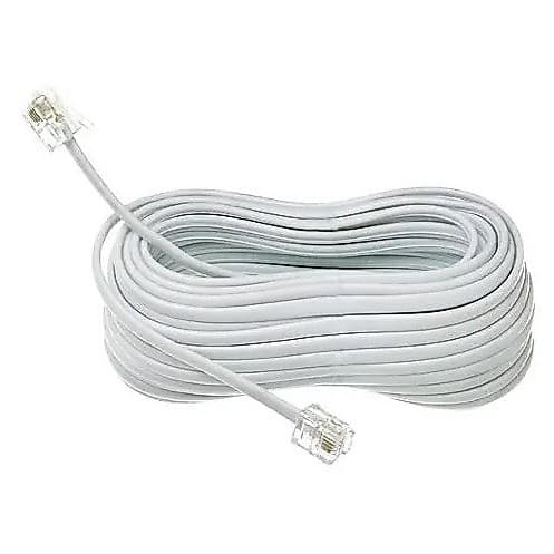 Cabo p/ telefone RJ11 6P4C Branco 10,0M Rontek