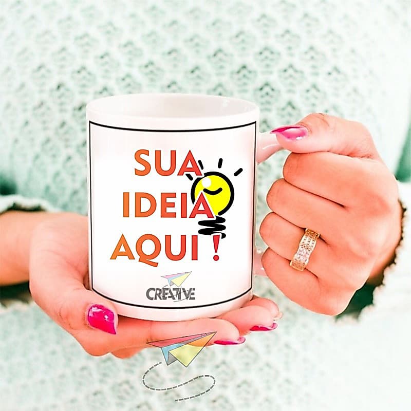 Caneca de Porcelana Personalizada com sua Foto ou Arte (325ml)
