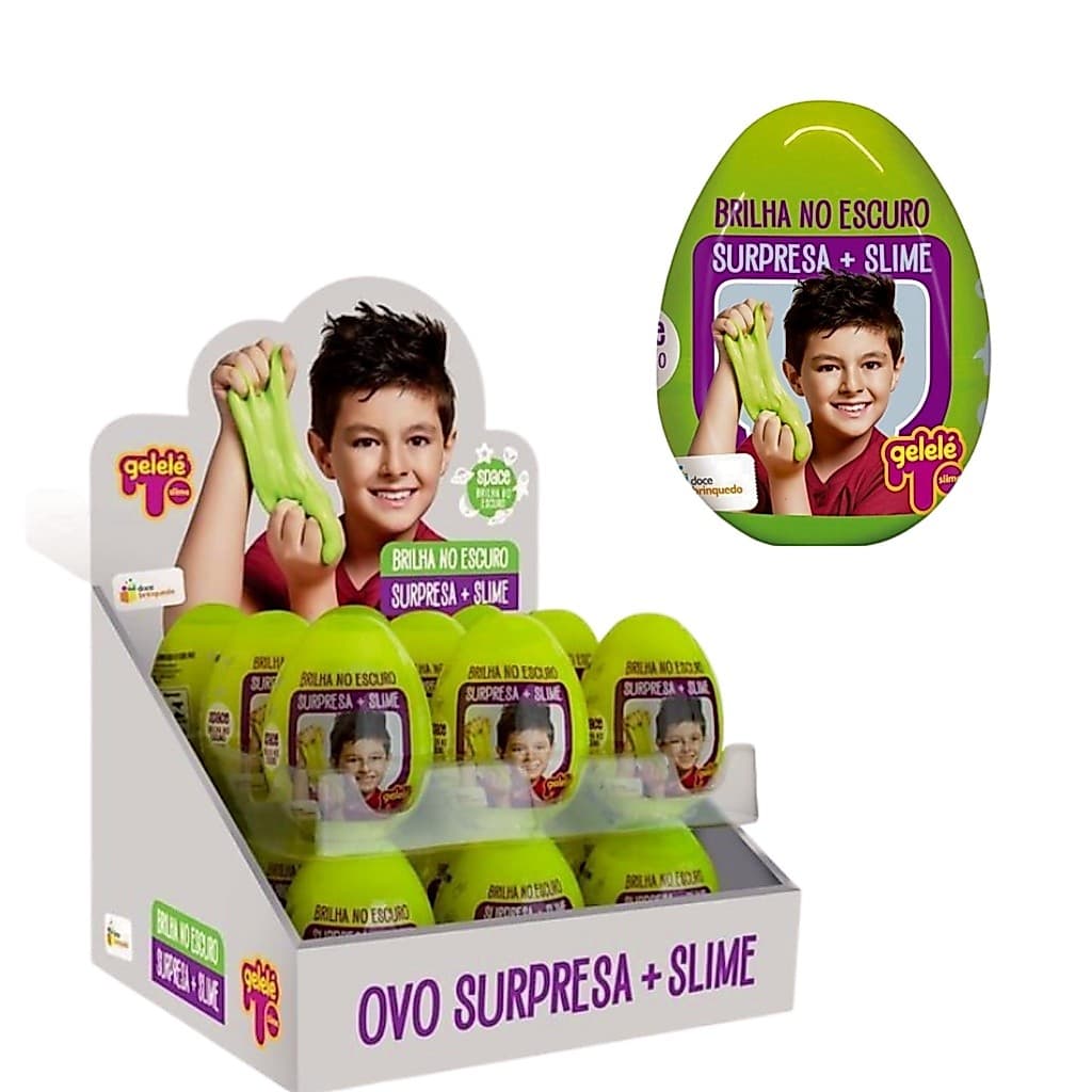 Slime Ovo Surpresa Gelelé Brilha No Escuro
