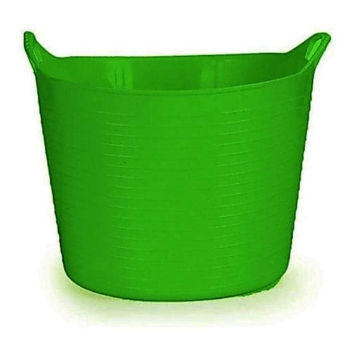 Cesto Balde Multiuso Flexível Com Alça Verde Escuro 15l