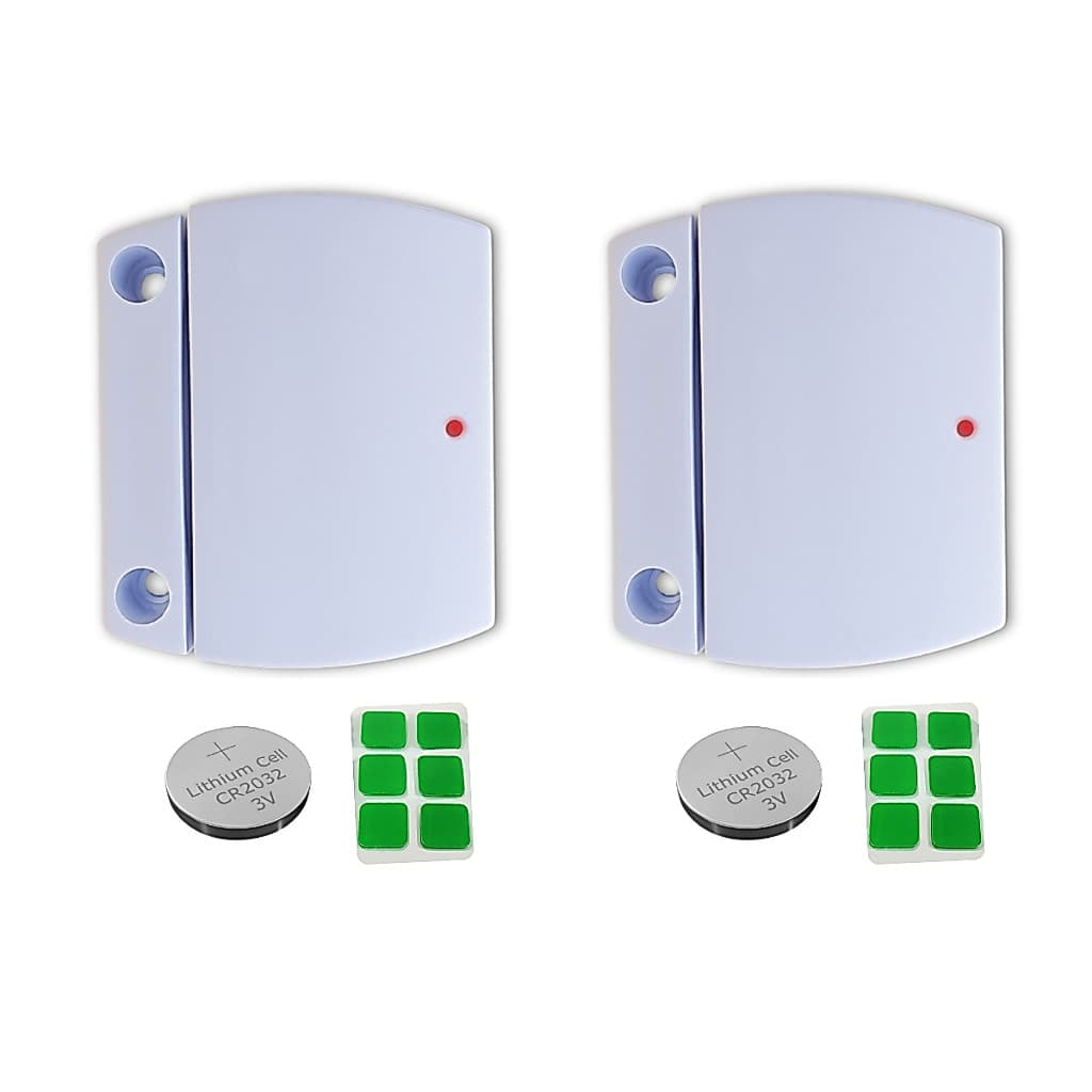 Kit 2 Sensores magnéticos P/ Portas e Janelas + Bateria A23+ Dupla Face