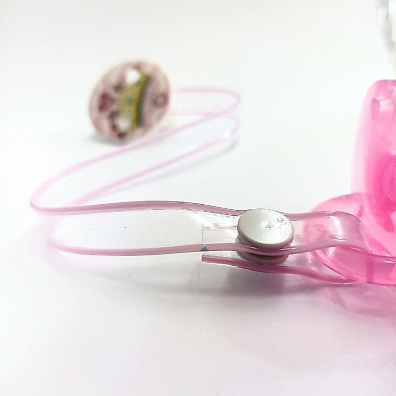 Prendedor de Chupeta com Fita de Silicone