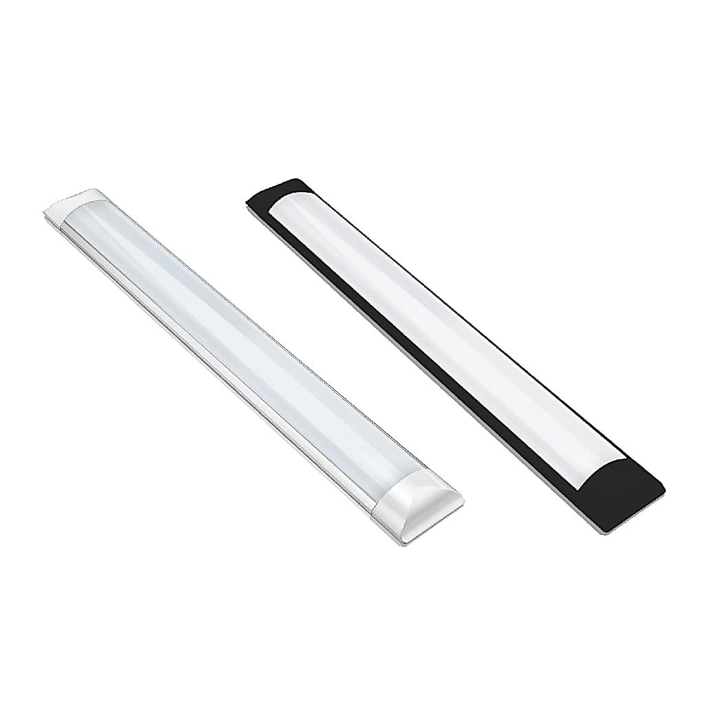 Kit 4 Luminaria linear led slim 36/40w 120cm Branco/Preto 3000k/ 4000k/ 6500K Tubular sobrepor calha