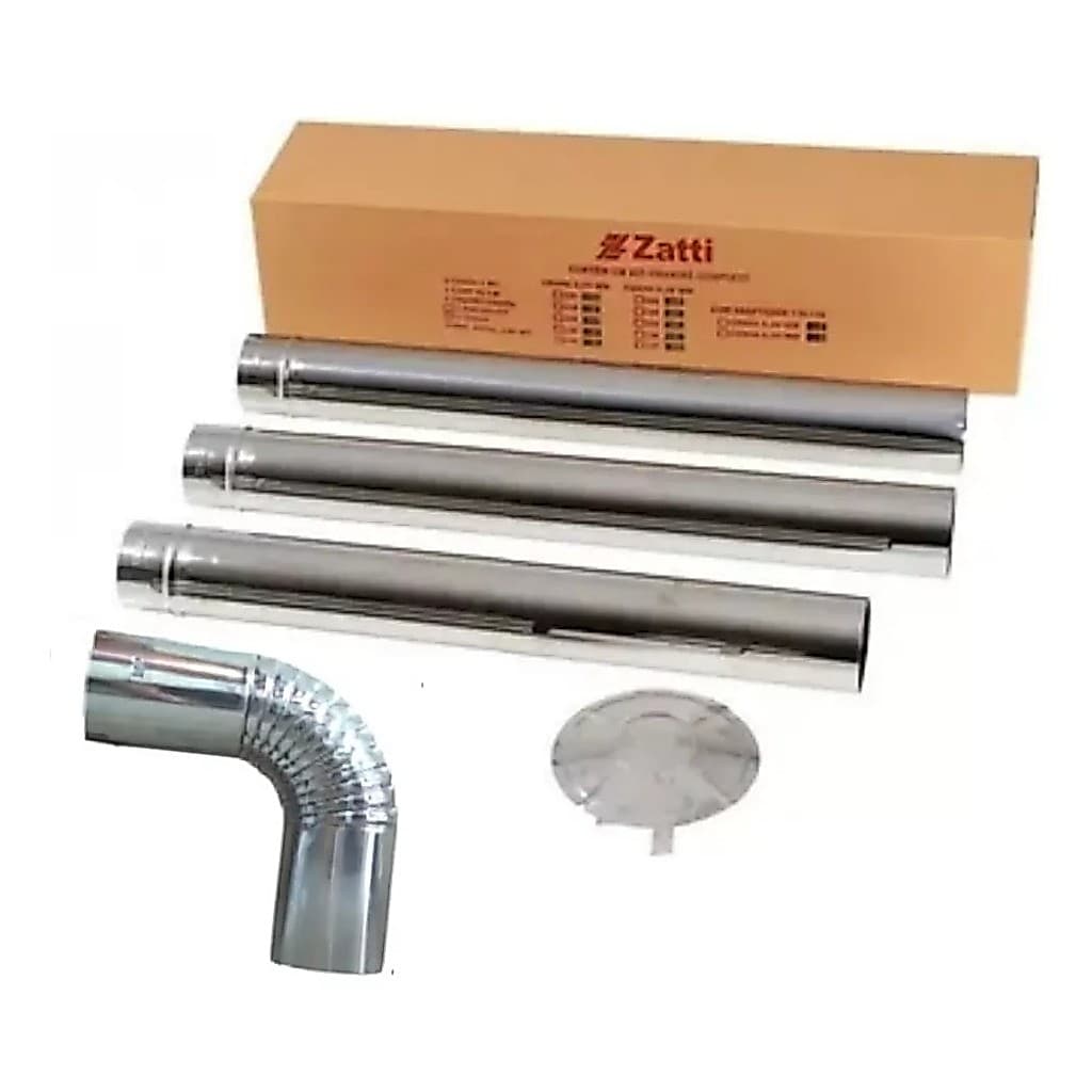 Chamine Caipira Para Fogão A Lenha Galvanizado 115mm Com Curva Duto Chapéu