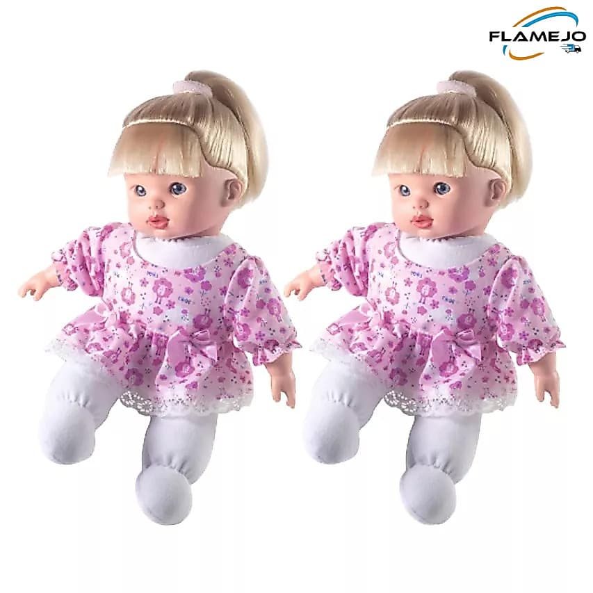 Kit c/ 2 Boneca Colecao Hair Soft Loira Corpo de Pano Super Macia menina Milk