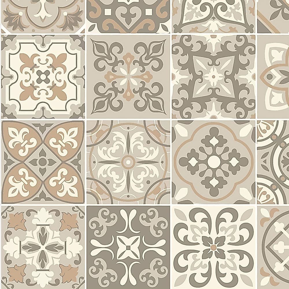Adesivo Azulejos em tons de bege e marrom para Cozinha 4 mts