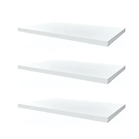 3 Prateleiras Mdf branco Na Medida 60x20cm Com Suporte Invisível e Bucha Incluso.