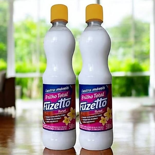 KIT 2 Lustra Móveis 500ml Floral Perfume Proteção Brilho Total FUZETTO