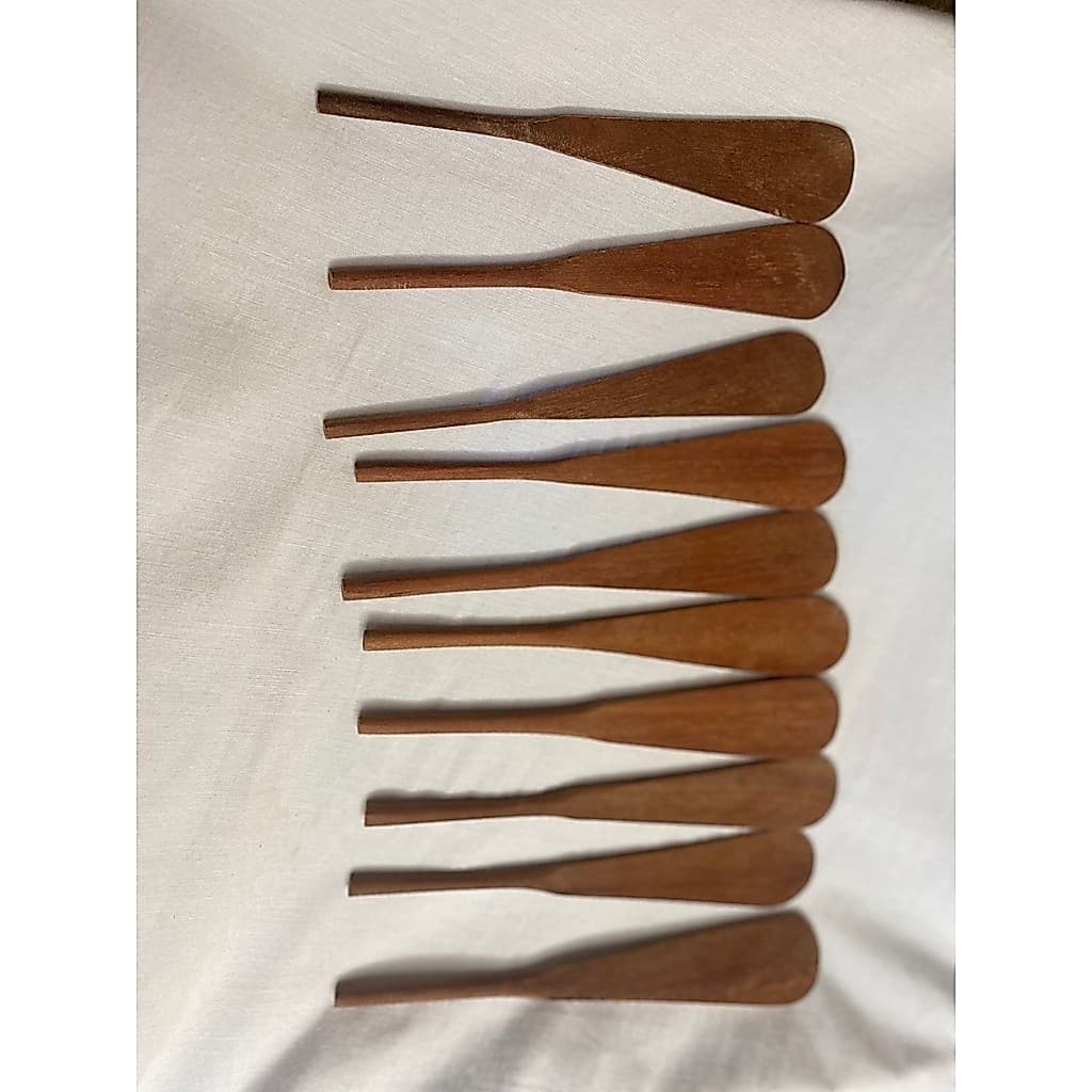 Colher para pate kit manteiga mini de madeira
