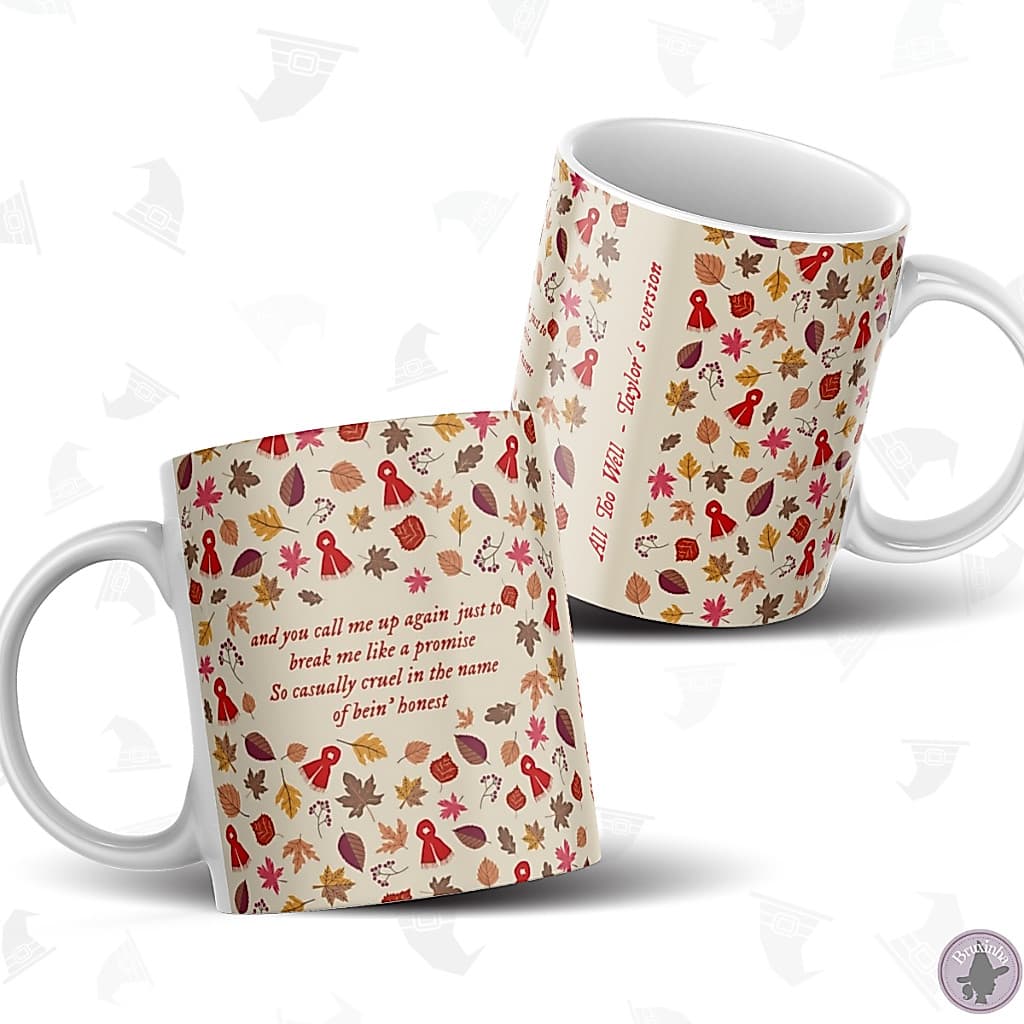 Caneca Taylor Swift Red All Too Well Presente Aniversario