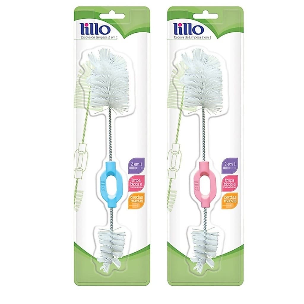 Escova de Limpeza de Bicos e Mamadeiras 2 em 1 Lillo