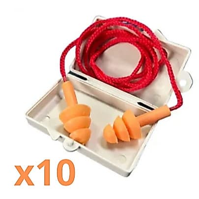 Kit 10 Protetor Auricular 14dB Freitas CA 18189 Plug Silicone Seguranca Auditiva Obras Industria