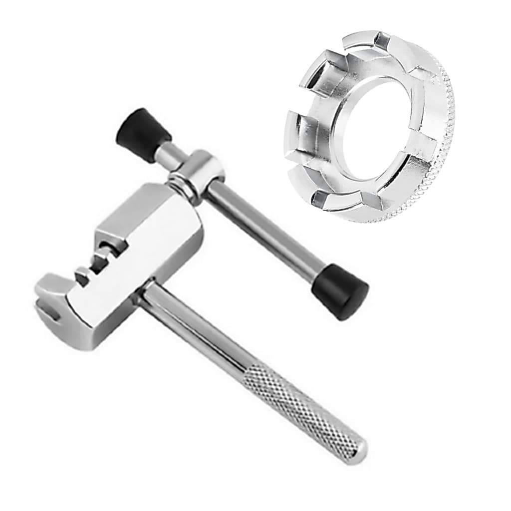 Ferramenta Extrator Chave Bike Bicicleta Saca Pino Corrente + Chave de Alinhar Raio Alinhamento Aros