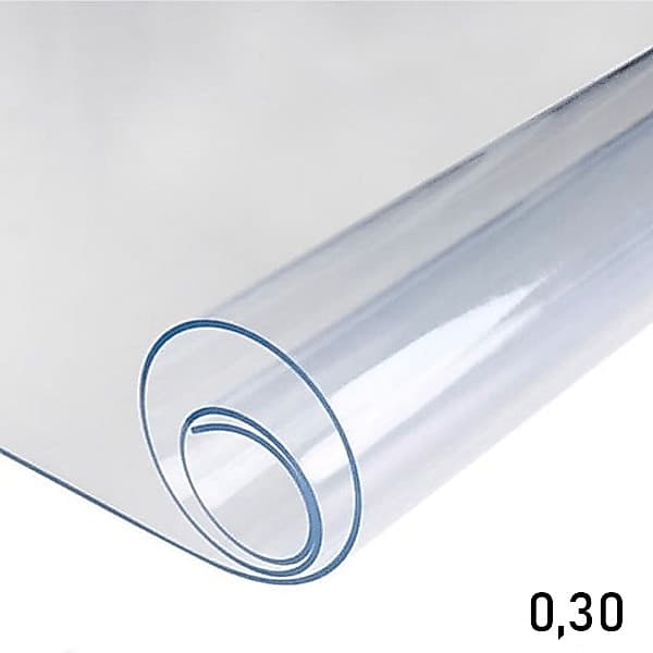 Plástico Cristal Transparente 0,30mm 1,40 mts largura Proteção Mesa Artesanato Costura Revestimento