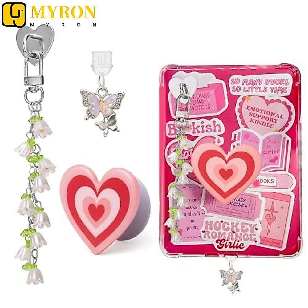 MYRON1 Um Conjunto Para De Amuletos Kindle , Suporte Aperto De Coração , Paperwhite 11a 12a Geração