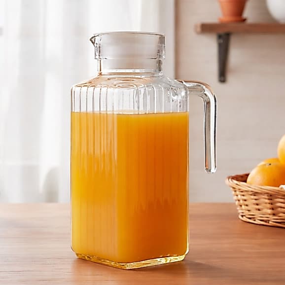 Jarra de Vidro para Porta De Geladeira 1550ml, Jarra de Suco Vidro Grosso Resistente – Ruvolo