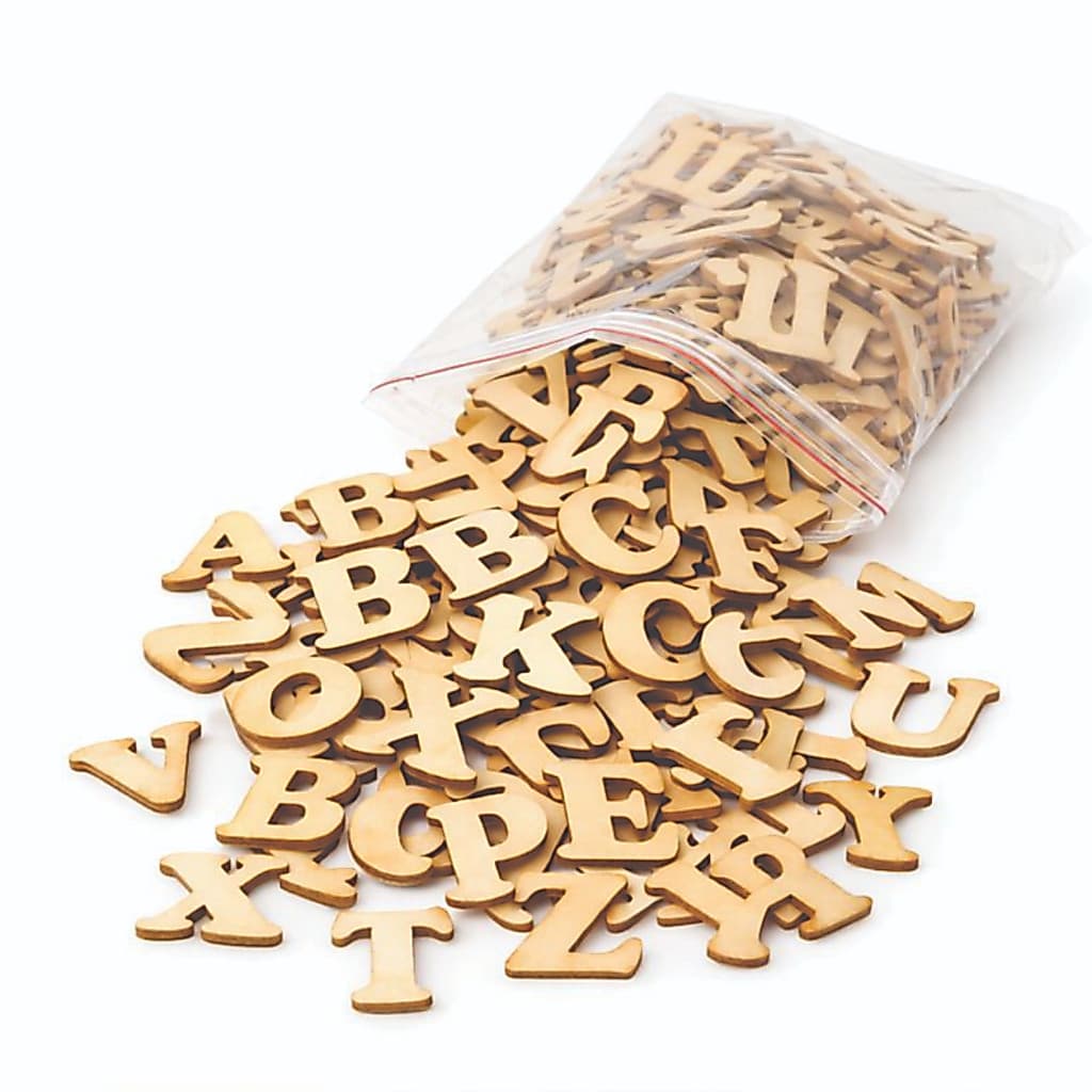 Kit Alfabeto Infantil MDF Letras Grandes 3,5cm Educativo Pedagógico Artesanato Didático