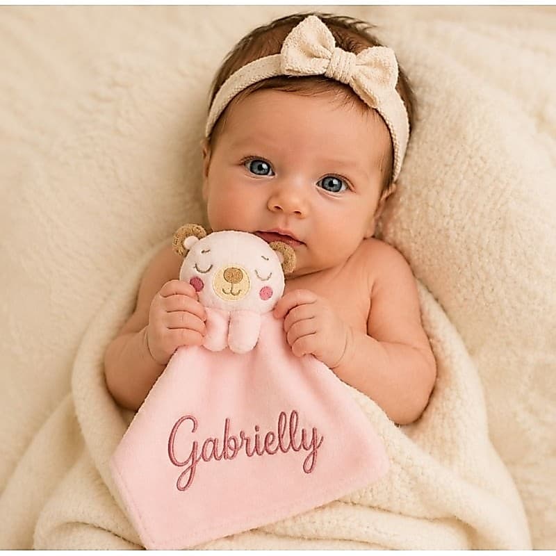 Naninha de bebê PERSONALIZADA COM NOME / maternidade chá de bebê enxoval, Enviar o nome no ATO DA COMPRA