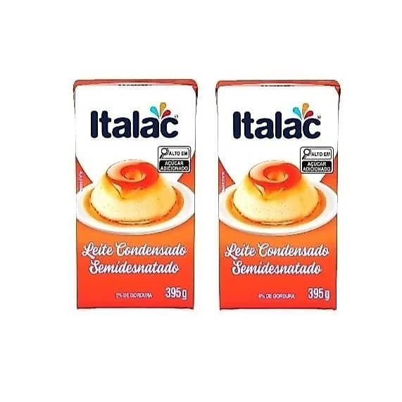 kit 02 Leite Condensado Italac 395 kit Com 02 Unidades.