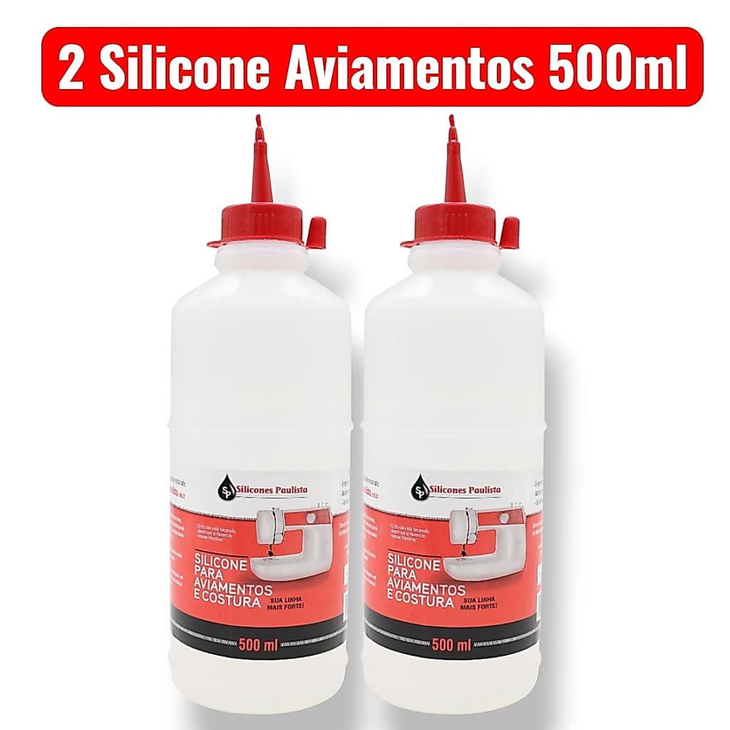 Kit 2 Silicones para Aviamentos 500ml - Silicones Paulista