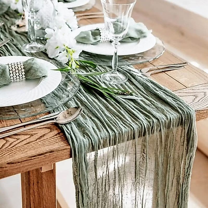 Caminho de Mesa Gaze Algodão Boho Grande Decoração Casamento Festa