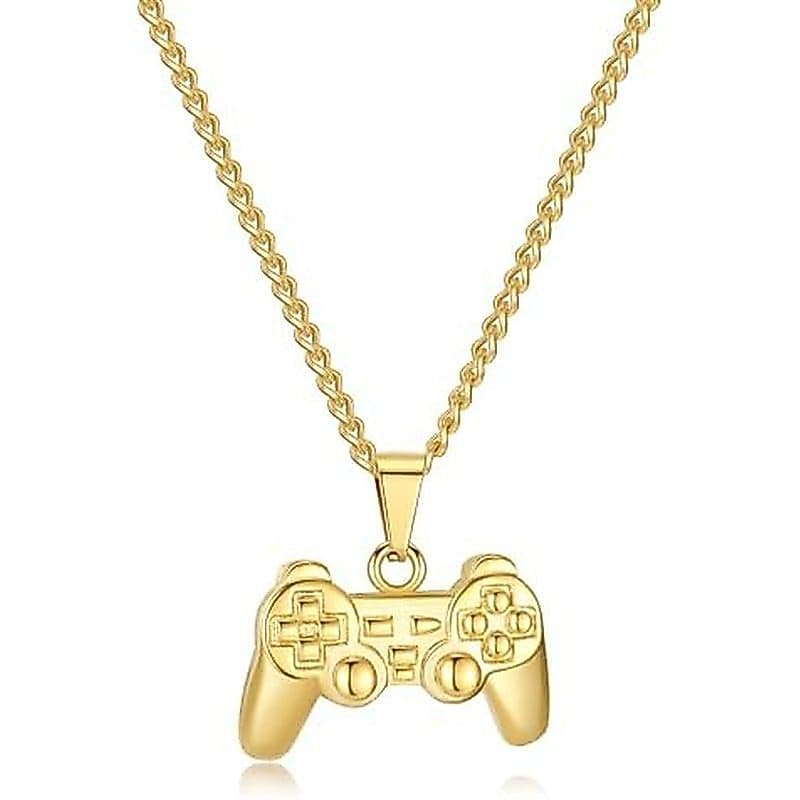 Colar De Controle De Jogo , Pingente De Corrente De Aço Inoxidável , Punk Hiphop Para Homens E Mulheres
