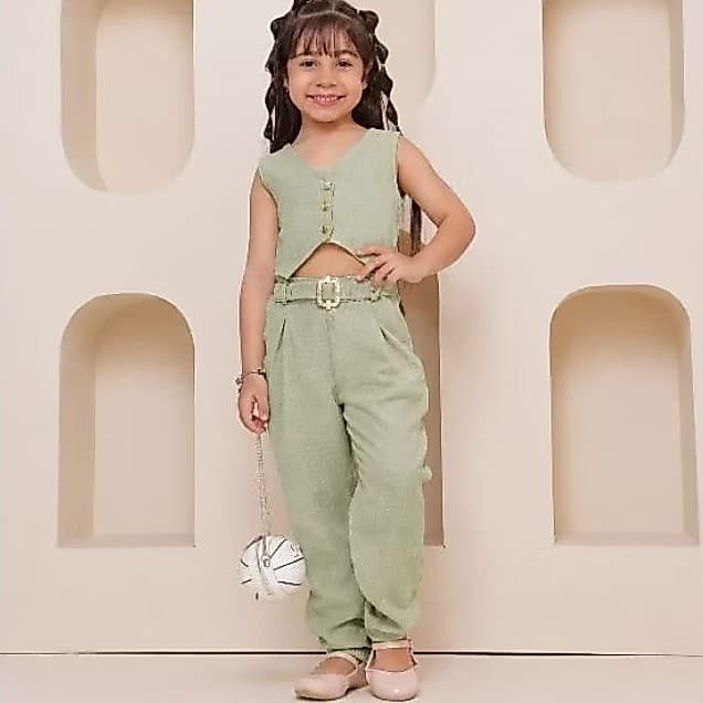 conjunto infantil e juvenil menina calça social e colete de luxo 4 ao 14 premium