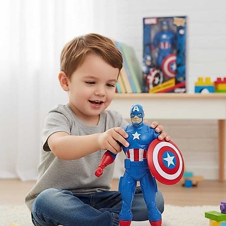 Boneco Super Heróis Articulado, Hulk, Homem de Ferro, Capitão América, Wolverine, Pantera Negra