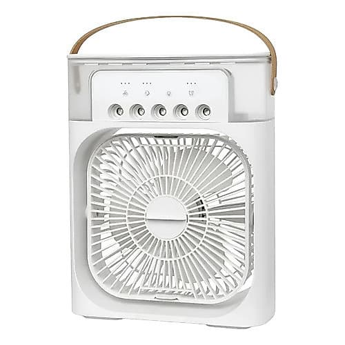 Climatizador Ventilador Umificador Portátil Refresca C/ Gelo Branco