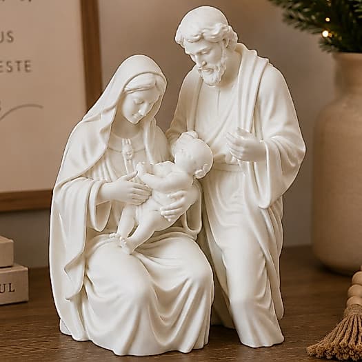 Sagrada Família 3D Nossa Senhora São José e Menino Jesus Decoração