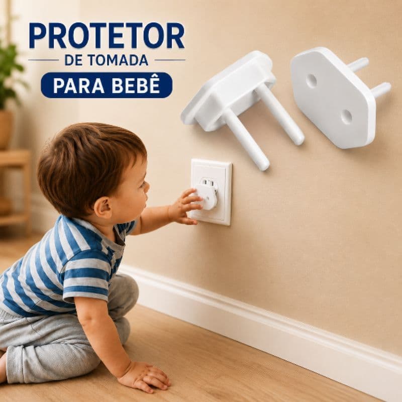 Kit Protetor de Tomada para Bebê Segurança Infantil Anti Choque kit 10, kit 15, kit 20 unidades