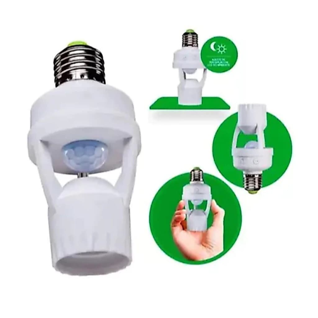 KIT Sensor De Presença Com Fotocélula Para Lâmpada Soquete
