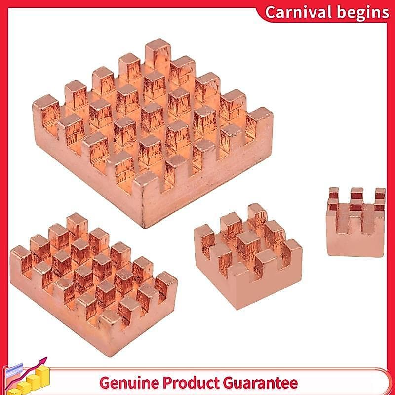 [haydenk1] Dissipador De Calor De Cobre Com Resfriamento De 4 Peças Para Dissipadores 4B 1G 2G 4G (Pure Coper)