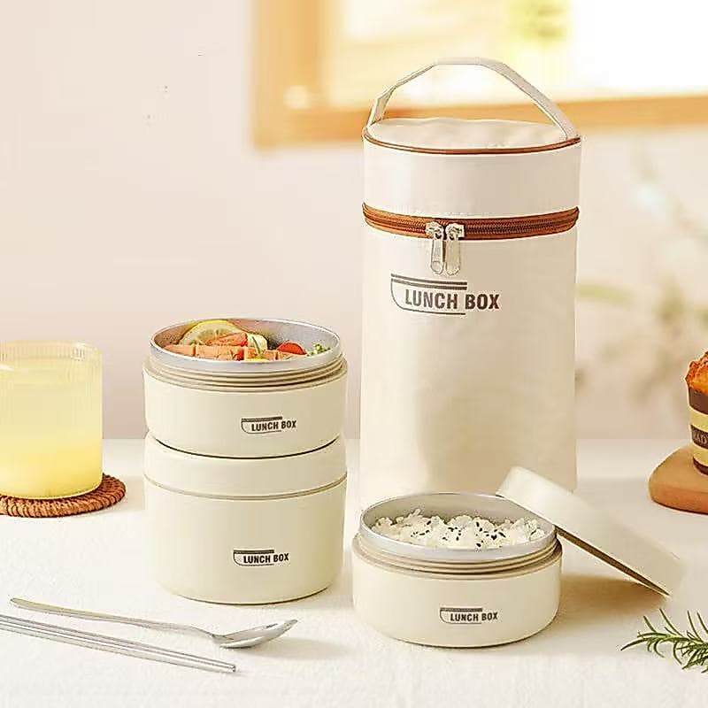 Recipiente Térmico Portátil Aço Inox 304 Marmita com Vedação Multifuncional para Almoço