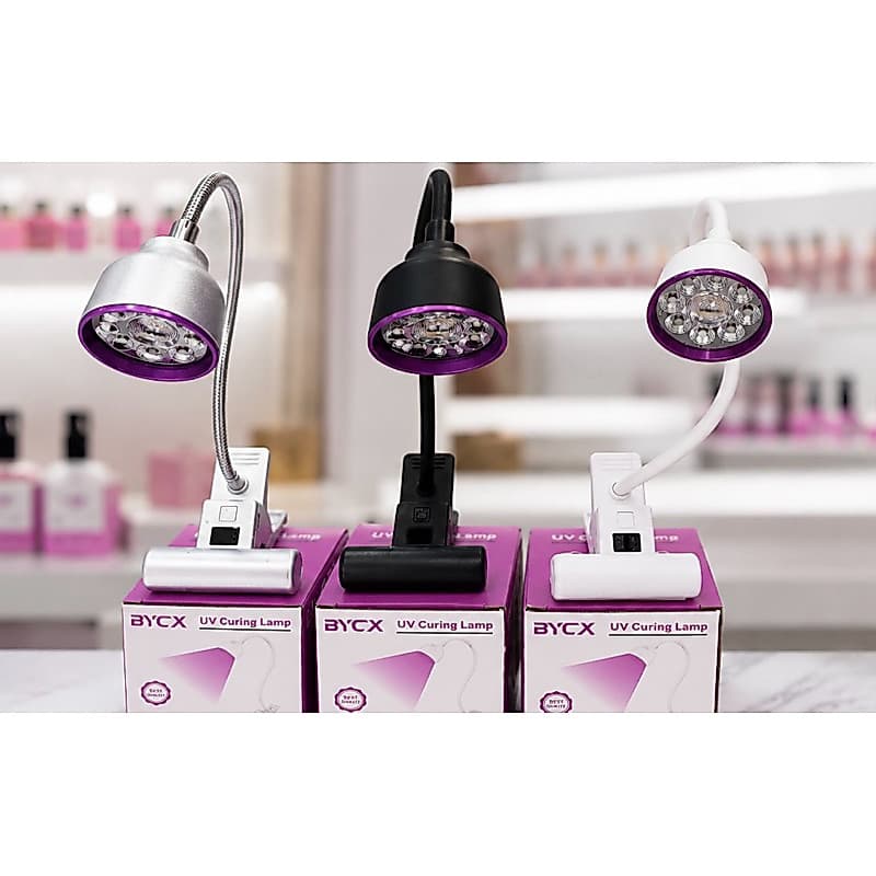 Luminária LED UV para Unhas com Timer 60s | Presilha de Mesa Flexível | Secagem de Gel