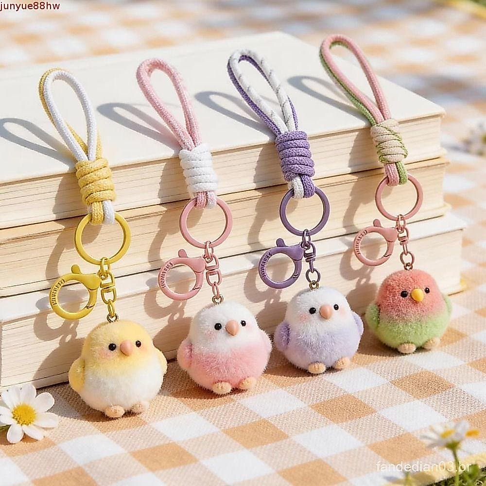 JUNYUE Chaveiro De Pássaro Flocado , Corda De Mão De Malha Com Design Pingente Suspensa