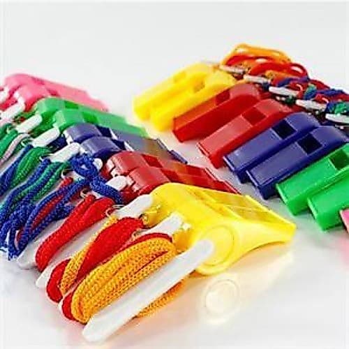 Kit 60 Apito Plastico De Infantil Para Festa Cores Sortidos - PROMOCAO