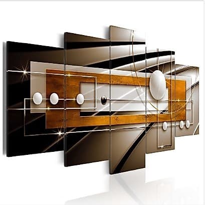 Quadro decorativo Harmonia Abstrata 5 partes lindo quarto,sala e escritorio