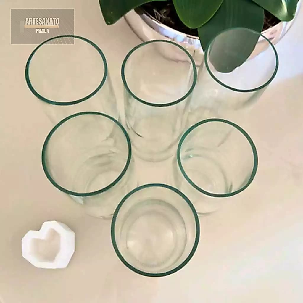Kit 4 Vasos de 21/20/19/18 cm Vaso de Vidro Jarro para Decoracao de Flores  para Planta